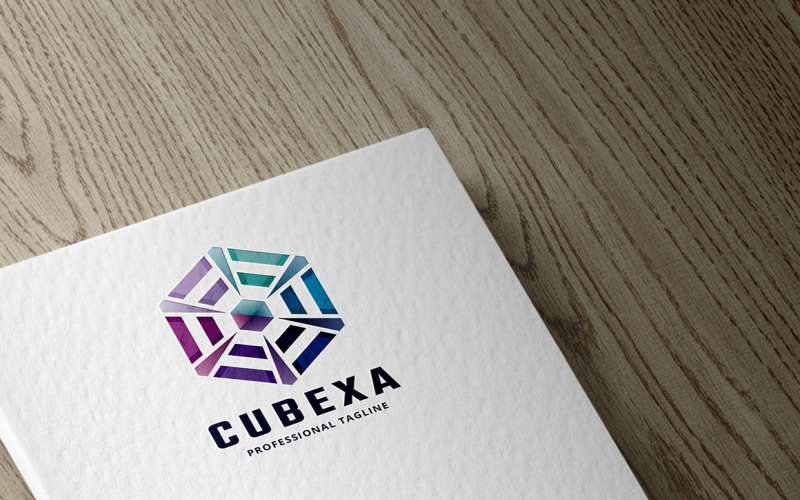 Modèle de logo de cube
