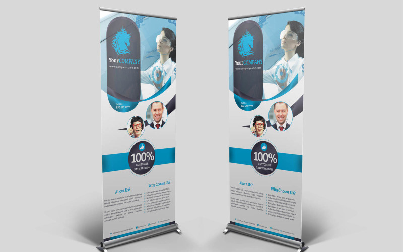 Download PSD шаблон "Professional and Clean PSD Template" / Professional and Clean PSD Template - PSD шаблон на тему графика roll up banner,banner,stand banner,tradeshow,display banner,photoshop,psd template