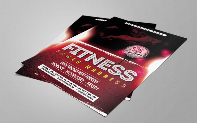 PSD шаблон Fitness Power Madness