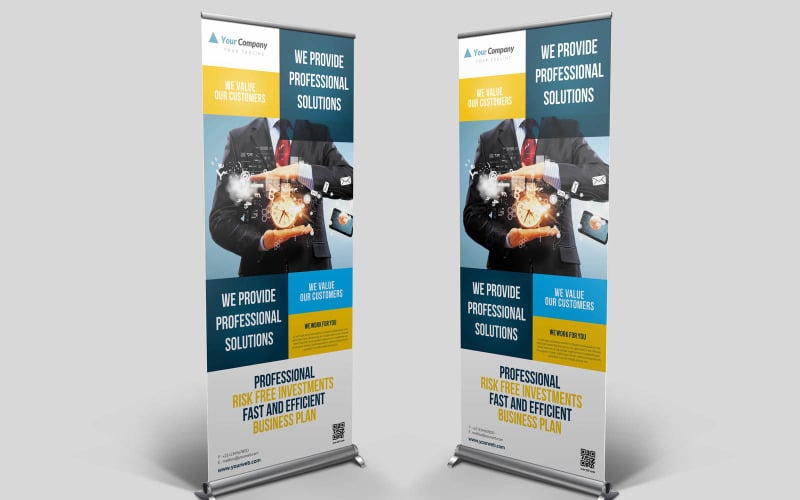 Download PSD шаблон "Risk Free Investments PSD Template" / Risk Free Investments PSD Template - PSD шаблон на тему графика roll up banner,banner,stand banner,tradeshow,display banner,photoshop,psd template
