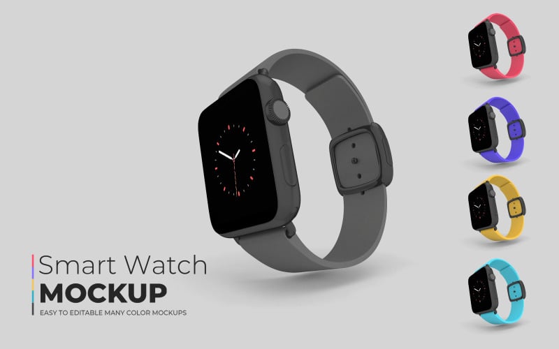 Download Мокап для продукта "Smart Watch product mockup" / Smart Watch product mockup - Мокап для продукта на тему графика smart,watch,mockups,mockup,scene,generators,websites,minimal,app,product,fitness,presentation,presentations,iwatch,apple