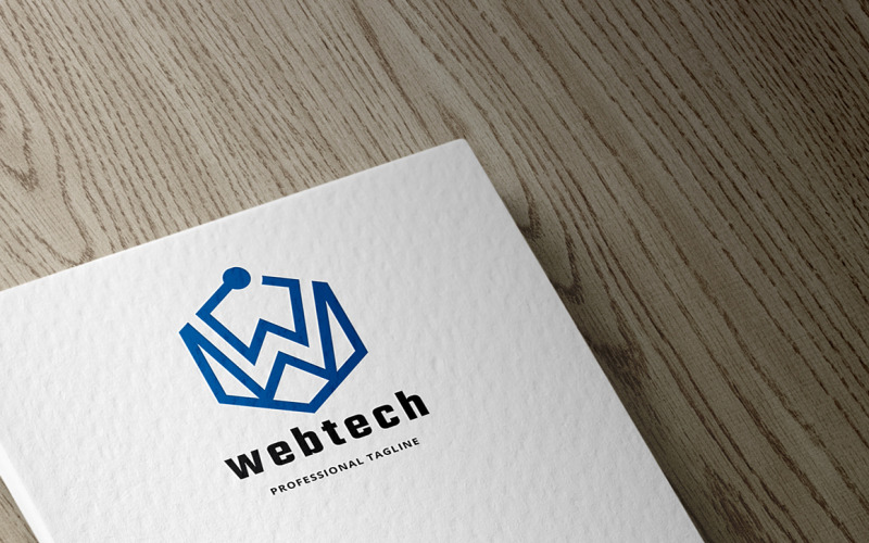 Web Technology Letter W Logo Template