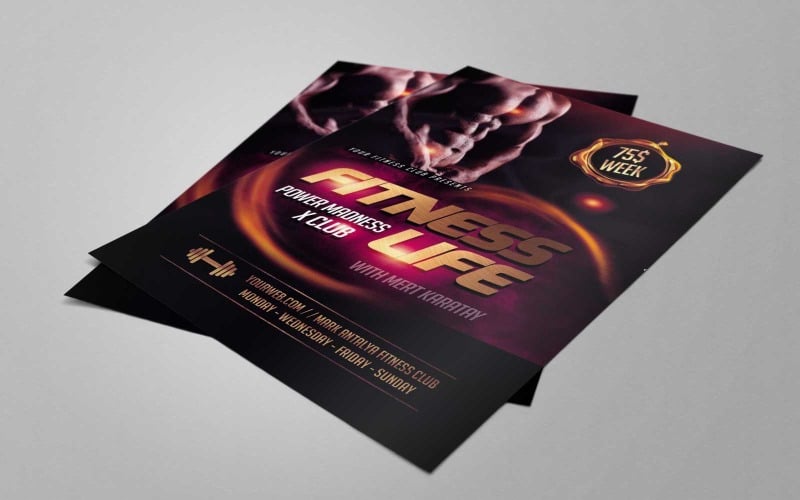 X Club Fitness PSD шаблон