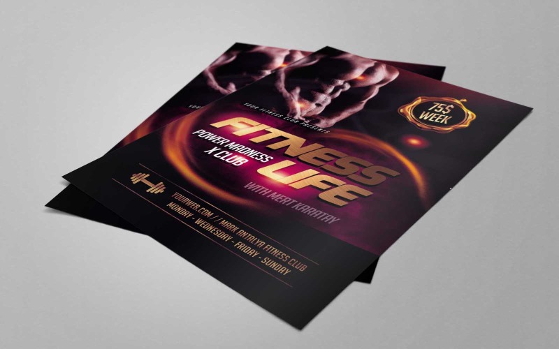 X Club Fitness PSD-sjabloon
