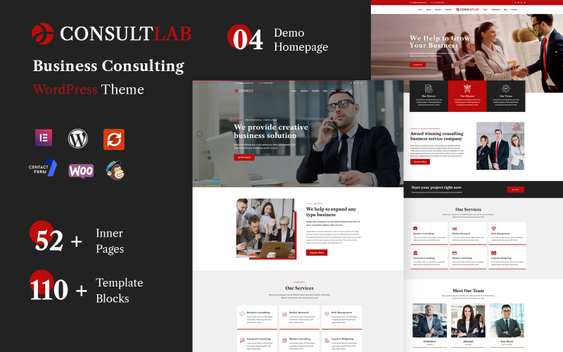 Consultlab - Tema WordPress para consultoría empresarial