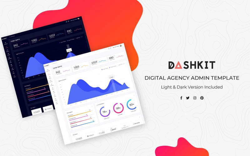 Digital Agency Admin仪表板UI元素