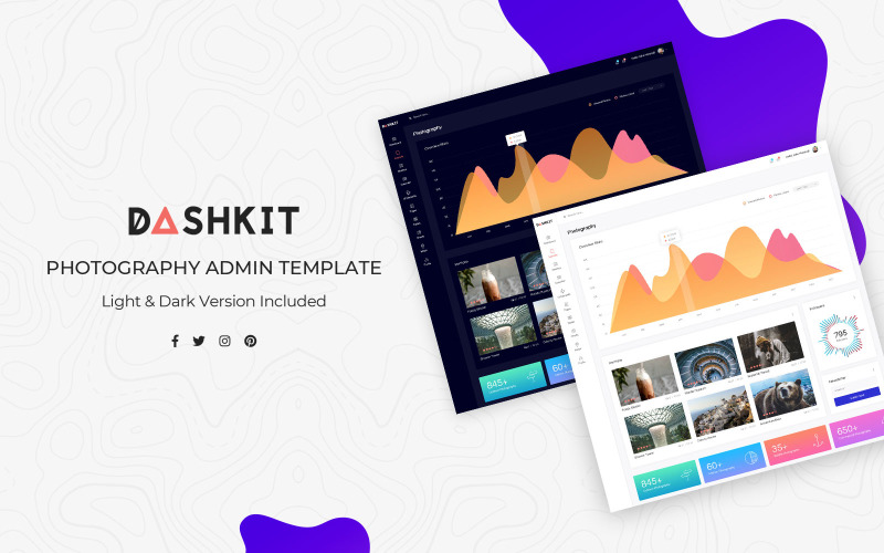 Photography Admin Dashboard UI Öğeleri