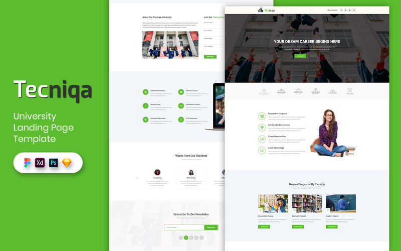 Download UI элементы "University Landing Page Template UI Elements" / University Landing Page Template UI Elements - UI элементы на тему графика landing page,landing,website,web design,agency,studio,digital,uidesign,heroheader,saas,analytics,dashboard,promotion,agent,sales,offer,event,conference,mobile app,restaurant