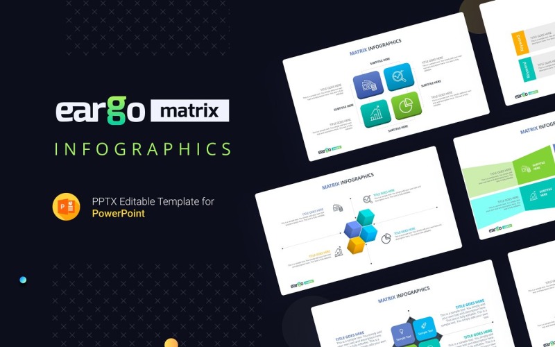 Eargo Matrix Infographics PowerPoint-sjabloon