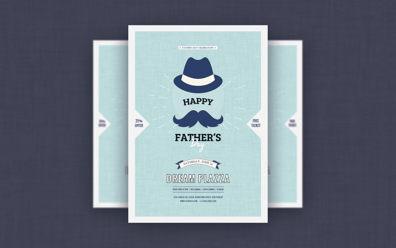 Download Фирменный стиль "Fathers Day Flyer - Corporate Identity Template" / Fathers Day Flyer - Corporate Identity Template - Фирменный стиль на тему графика father,fathers,day,celebration,flyer,flyers,template,templates,activities,promotion,promotions,offers,tickets,events,event