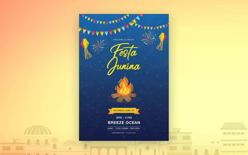 Download Фирменный стиль "Festa Junina Flyer - Corporate Identity Template" / Festa Junina Flyer - Corporate Identity Template - Фирменный стиль на тему графика festa,junina,flyer,template,templates,flyers,print,celebration,celebrations,promotion,promotions,dj,party,music