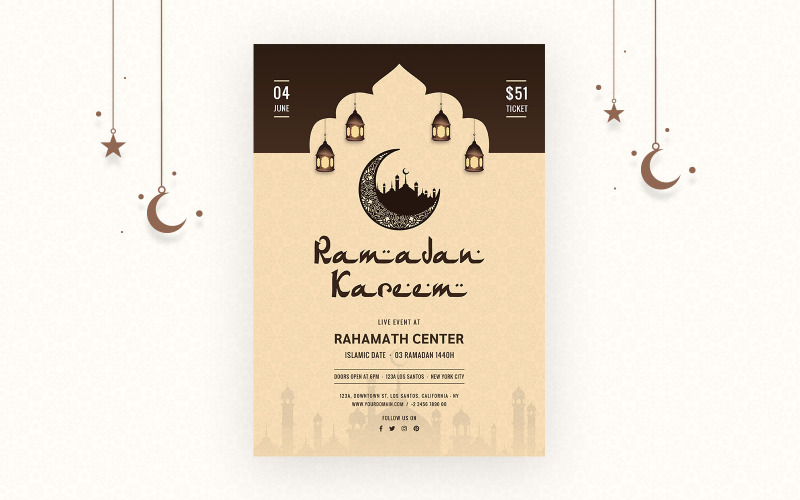 Flyer Ramadan - Modèle d'identité d'entreprise