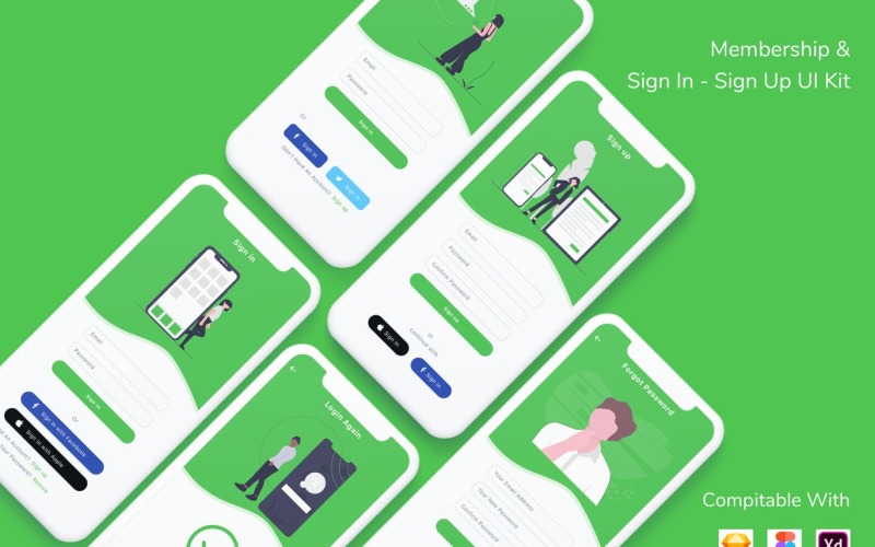 Iscrizione e accesso - Kit di registrazione dell'interfaccia utente