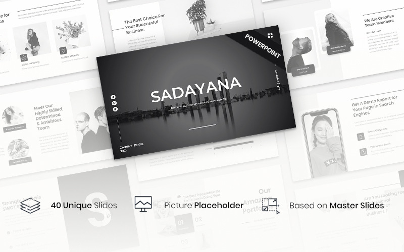 Sadayana - Kreatív üzleti prezentáció PowerPoint sablon