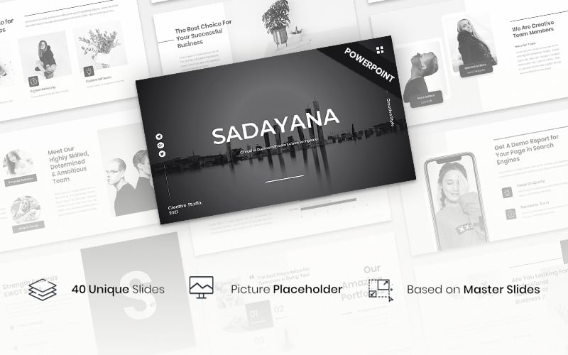 Sadayana - шаблон креативной бизнес-презентации PowerPoint
