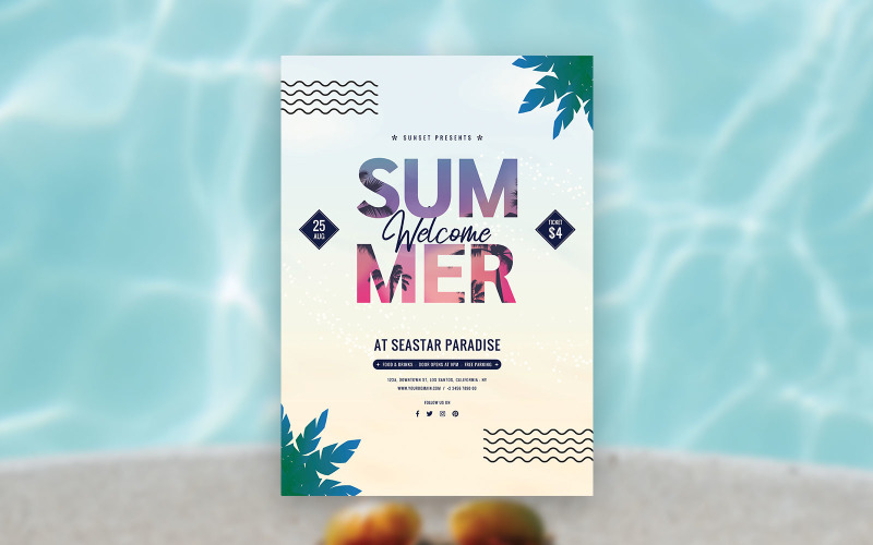 Download Фирменный стиль "Summer Flyer - Corporate Identity Template" / Summer Flyer - Corporate Identity Template - Фирменный стиль на тему графика summer,flyer,template,day,templates,celebration,celebrations,promotion,promotions,print,dj,music,party