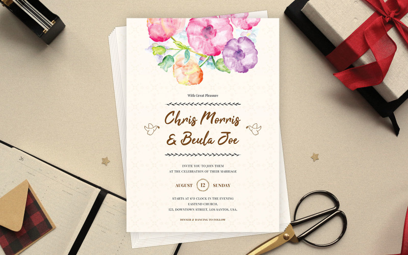 Download Фирменный стиль "Wedding Invitation - Corporate Identity Template" / Wedding Invitation - Corporate Identity Template - Фирменный стиль на тему графика wedding,invitation,template,templates,promotion,promotions,celebration,celebrations,graphic,design,flower,art,print,marriage,invitations