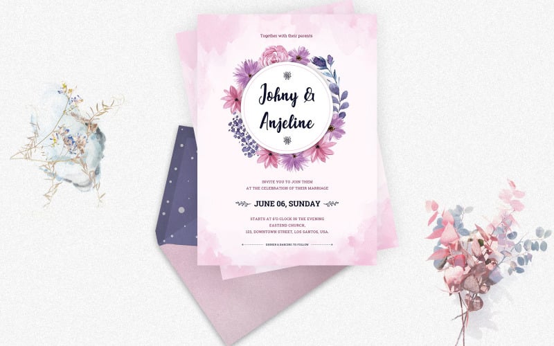 Download Фирменный стиль "Wedding Invitation - Corporate Identity Template" / Wedding Invitation - Corporate Identity Template - Фирменный стиль на тему графика wedding,invitation,template,templates,promotion,promotions,celebration,celebrations,graphic,design,flower,art,print,marriage,invitations