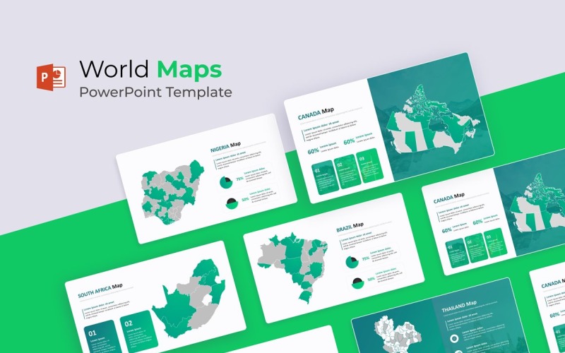 Wereldkaart | Bewerkbare Globe PPT PowerPoint-sjabloon