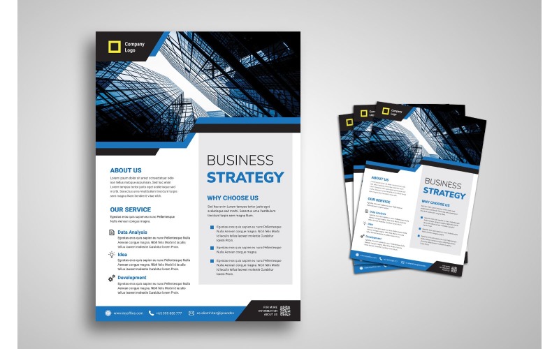 Flyer Template Business Strategy - Modèle d'identité d'entreprise
