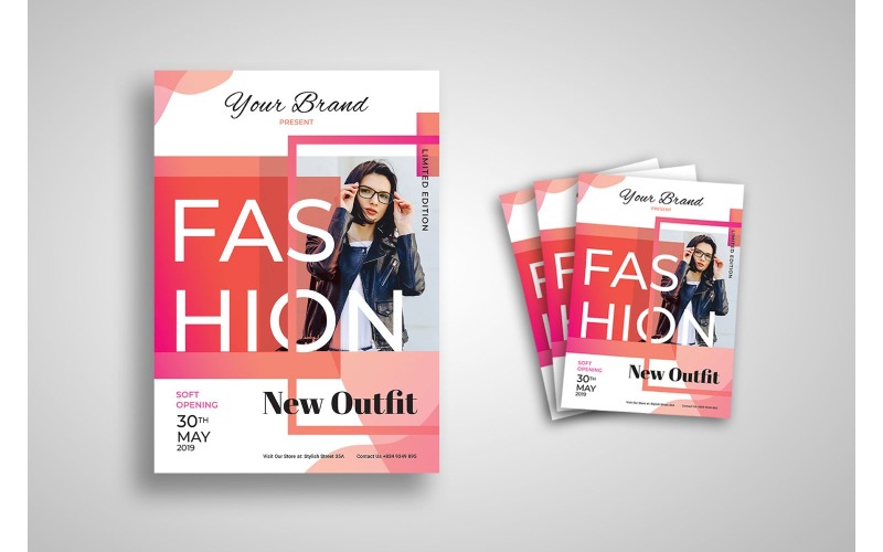 Download Фирменный стиль "Flyer Template Fashion New - Corporate Identity Template" / Flyer Template Fashion New - Corporate Identity Template - Фирменный стиль на тему графика background,banner,brochure,business,color,corporate,creative,fashion,fashion flyer modern,flyer,flyer design,flyer psd template,layout,leaflet,logo,magazine,modern,photoshop,print,style