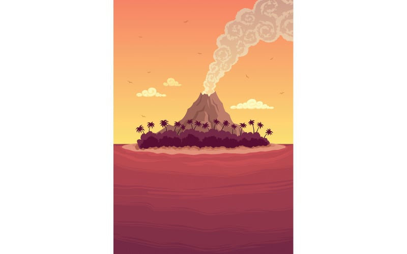Ilha Tropical 2 - Ilustração