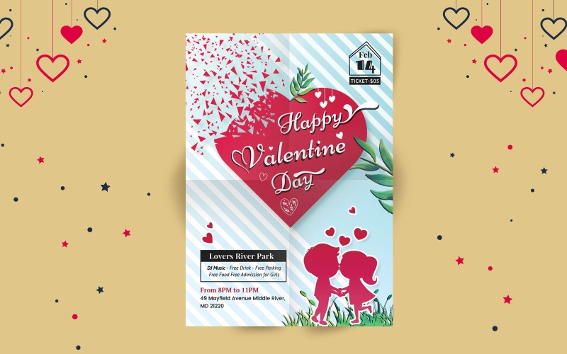 Download Фирменный стиль "Valentines Day - Corporate Identity Template" / Valentines Day - Corporate Identity Template - Фирменный стиль на тему графика minimal,business,flyer,stationary,promotions,flyers,clean,poster,print,template,templates,graphic,modern,valentines,day