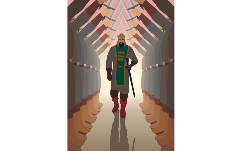 Download Иллюстрация "Victor - Illustration" / Victor - Illustration - Иллюстрация на тему графика king,tsar,emperor,royalty,nobility,royal,noble,majesty,lord,vassal,lane,soldier,victory,victor,powerful,history,fantasy,sword,swords,men