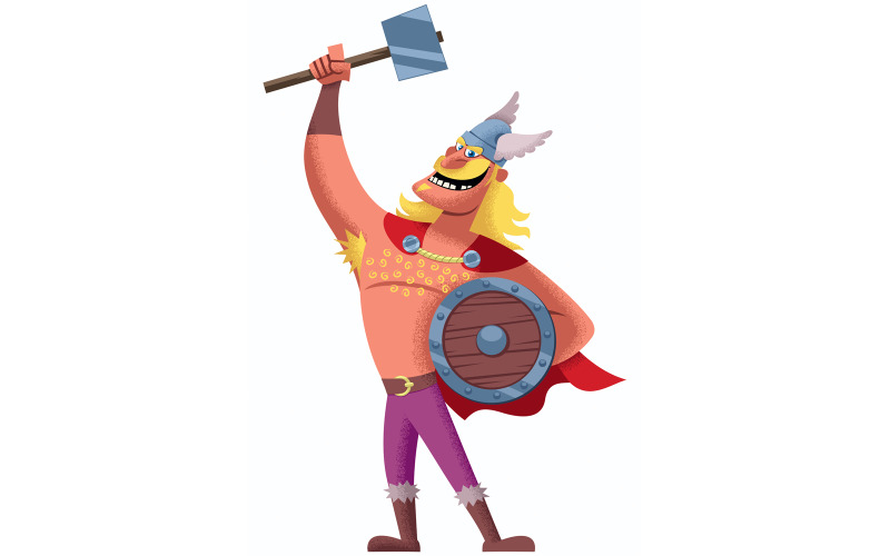Download Иллюстрация "Viking on White 2 - Illustration" / Viking on White 2 - Illustration - Иллюстрация на тему графика viking,thor,donar,god,berserker,cartoon,character,warrior,soldier,barbarian,sailor,medieval,history,nordic,norse,scandinavian,germanic,german,celtic,pagan