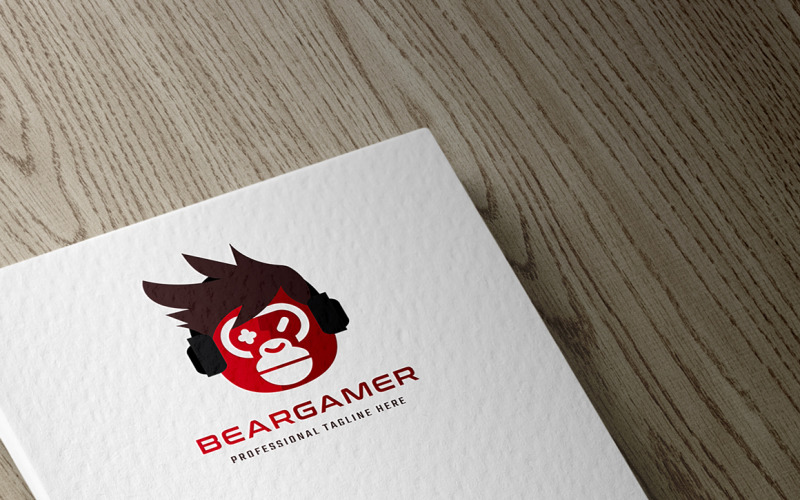 Bear Gamer Logo Vorlage