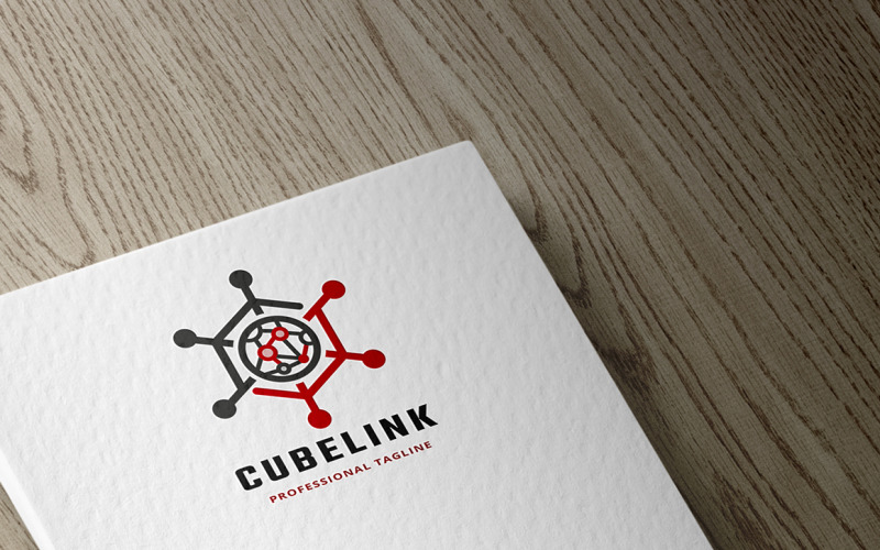Cube Link Logo šablona
