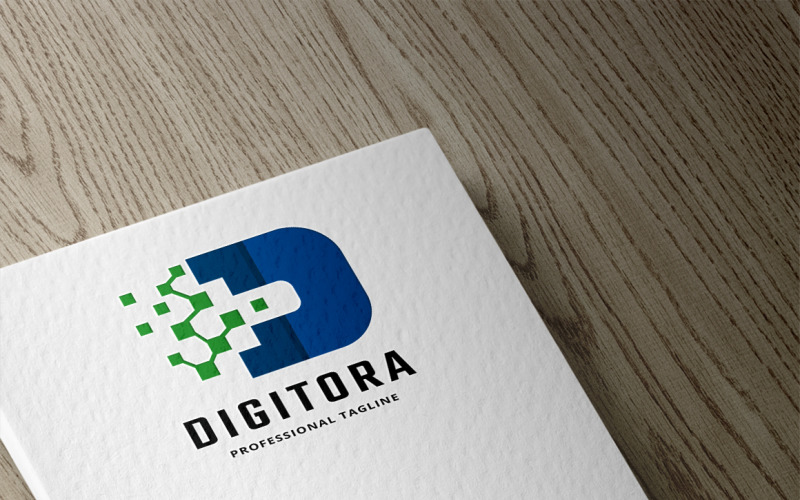 Download Шаблон логотипа "Digitora Letter D Logo Template" / Digitora Letter D Logo Template - Шаблон логотипа на тему графика agency,brand,branding,business,creation,creative,d letter,data,digital,digitalize,iconic,identity,it,letter,letter d,media,mobile,modern,network,print ready