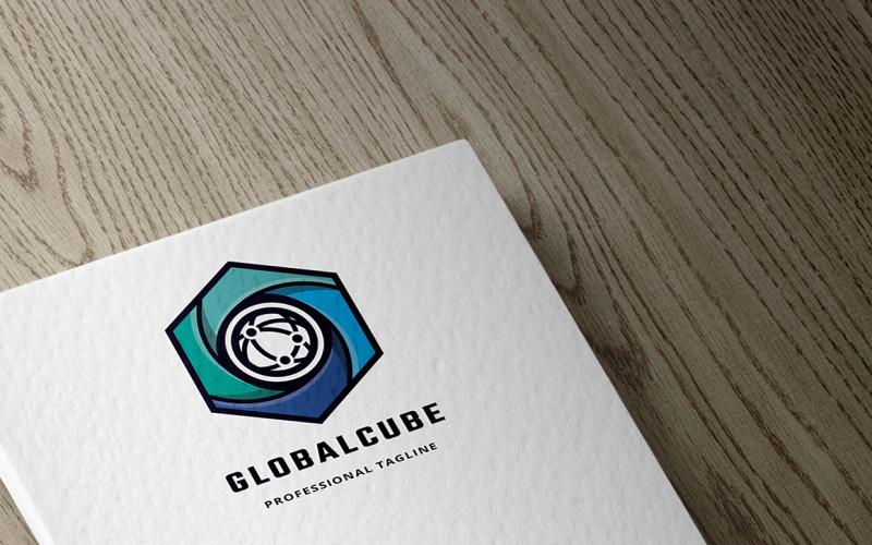 Download Шаблон логотипа "Global Cube Logo Template" / Global Cube Logo Template - Шаблон логотипа на тему графика block,box,brand,business,capital,center,consultant,consulting,core,corporate,cube,cubic,cubical,data,development,digital,dimension,global,network,professional