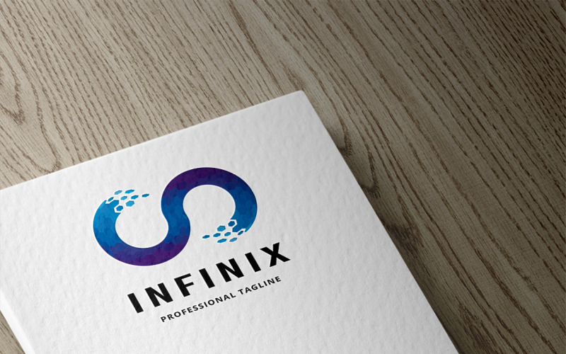 Modèle de logo Pixel Infinity