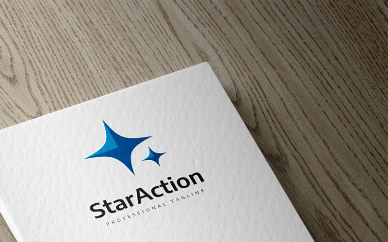 Modèle de logo Star Action