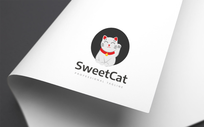 Download Шаблон логотипа "Sweet Cat Logo Template" / Sweet Cat Logo Template - Шаблон логотипа на тему графика adoption,animal care,animal hospital,animals,animals logo,bird,branding,care,caring,cat,clever,clinic,colorful,dog,domestic,fish,friends,joyful,mascot,pet
