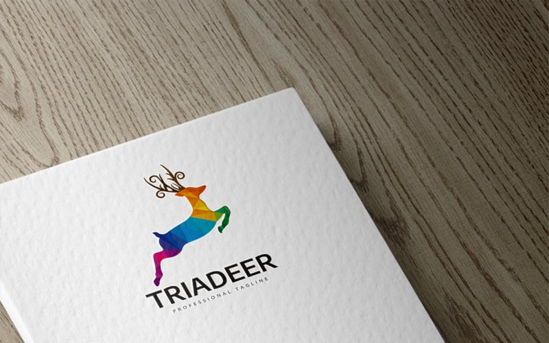 Download Шаблон логотипа "Triangle Deer Logo Template" / Triangle Deer Logo Template - Шаблон логотипа на тему графика animals,branding,creative,creativity,deer,design,forest,graphic,great,head,heart,horn,hunt,jungle,nature,rustic,stag,wild,wisdom,zoo