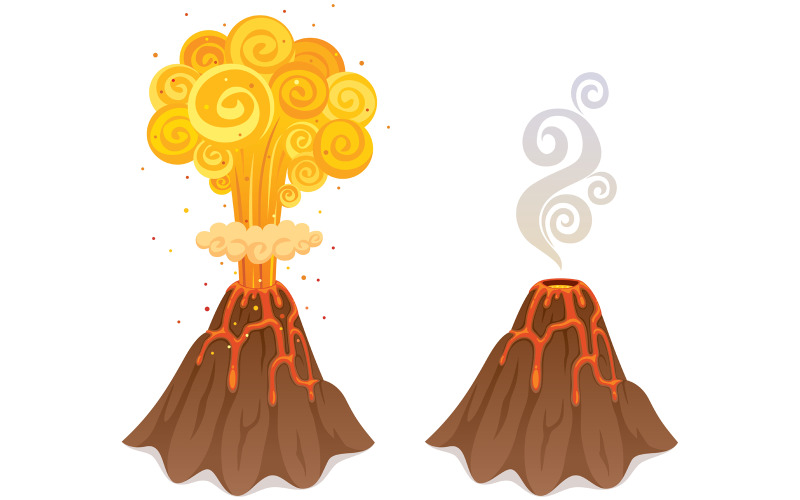 Vulkán - illusztráció