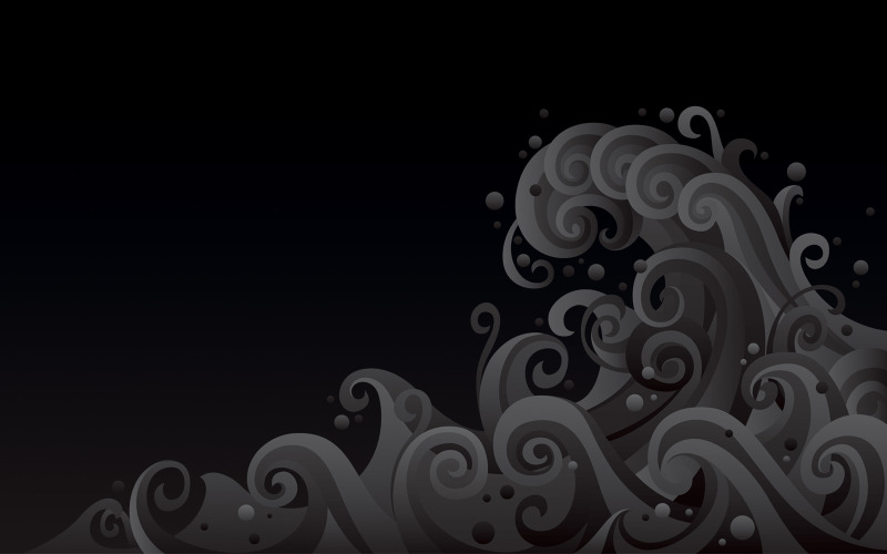 Wave Minimal Black - Illustrazione