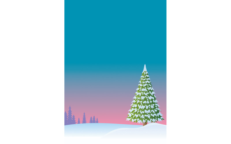 Download Иллюстрация "Winter Background 2 - Illustration" / Winter Background 2 - Illustration - Иллюстрация на тему графика winter,background,christmas,fir,tree,landscape,copy space,copy,space,empty,blank,cartoon,vector,illustration,card,greeting,christmas card,greeting card,wallpaper,snow