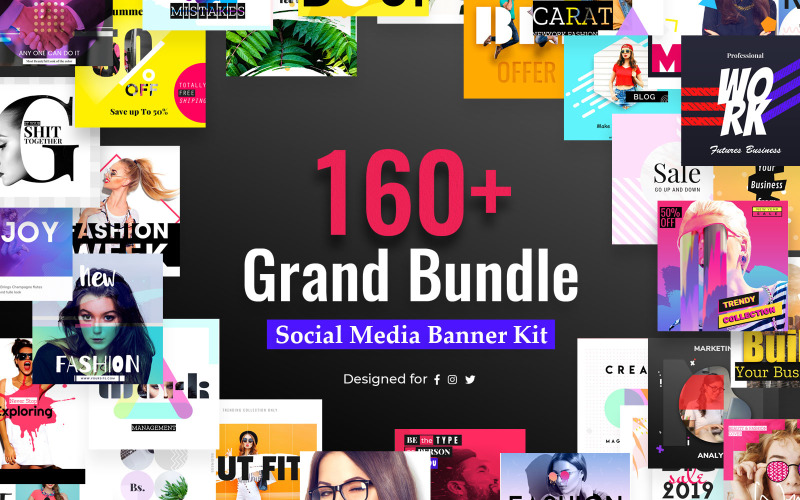 Banner Grand Bundle Modello di social media