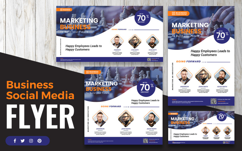 Download Шаблон для соцсетей "Business Social Media Template" / Business Social Media Template - Шаблон для соцсетей на тему графика business,social,media,templates,template,day,event,promotion,activities,activity,web,graphic,print,professional,creative