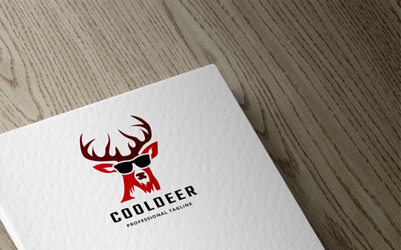 Download Шаблон логотипа "Cool Deer Logo Template" / Cool Deer Logo Template - Шаблон логотипа на тему графика animals,brand,branding,brewing,business,cool,deer,deer logo,emblem,flat,sheep,symbol,wild