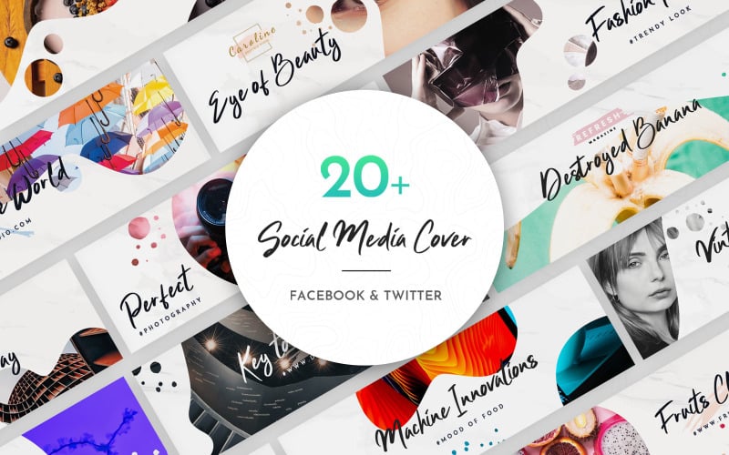 Download Шаблон для соцсетей "Facebook And Twitter Cover Social Media Template" / Facebook And Twitter Cover Social Media Template - Шаблон для соцсетей на тему графика facebook,twitter,cover,templates,social,media,post,template,website,promotions,promotion,business,blog,fashion,magazine