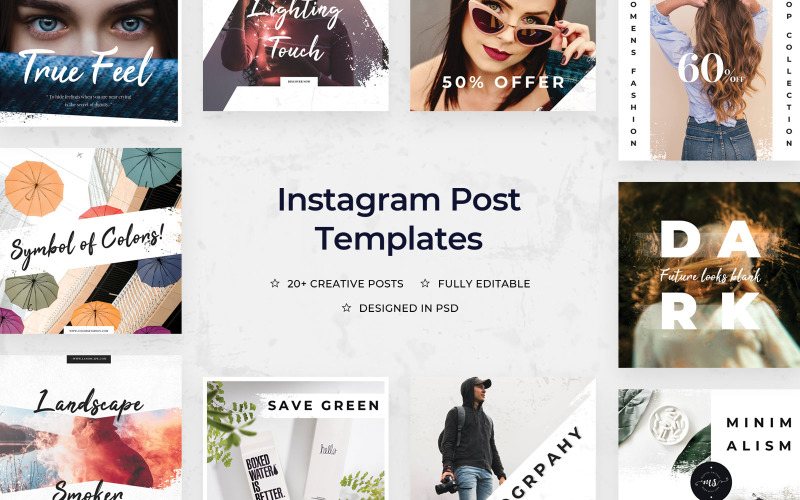 Download Шаблон для соцсетей "Instagram Post Social Media Template" / Instagram Post Social Media Template - Шаблон для соцсетей на тему графика creative,instagram,post,pack,social,media,packs,template,templates,facebook,promotion,promotions,business,magazine,shop