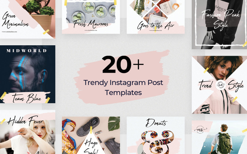 Download Шаблон для соцсетей "Instagram Post Social Media Template" / Instagram Post Social Media Template - Шаблон для соцсетей на тему графика creative,instagram,post,pack,social,media,packs,banner,banners,template,templates,business,magazine,shop,ecommerce