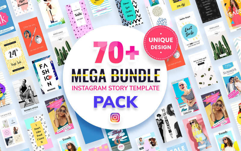 Download Шаблон для соцсетей "Instagram Stories Mega Bundle Social Media Template" / Instagram Stories Mega Bundle Social Media Template - Шаблон для соцсетей на тему графика instagram,stories,mega,bundle,templates,pack,template,social,media,banner,banners,promotion,promotions,facebook,kit