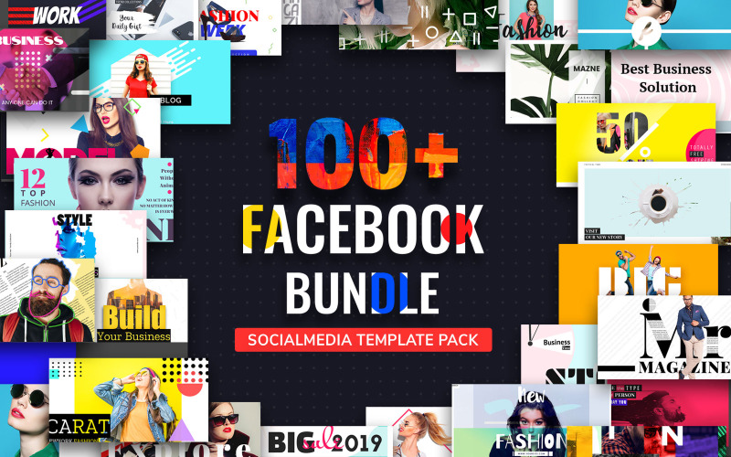 Modello di social media di Facebook Post Bundle