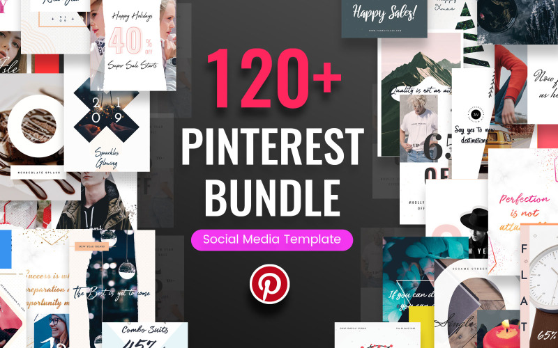 Download Шаблон для соцсетей "Pinterest Post Social Media Template" / Pinterest Post Social Media Template - Шаблон для соцсетей на тему графика pinterest,post,templates,bundle,template,banner,banners,promotion,promotions,posts,social,media,business,fashion,magazine,blog