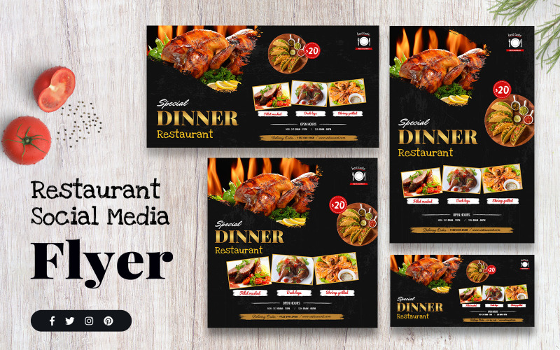 Restaurant Social Media Vorlage